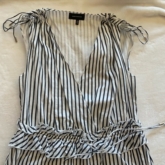 ROBERT RODRIGUEZ Mariel Stripe Midi Dress - Picture 6 of 12